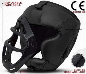 Sparring Grappling Arts Martiaux Kickboxing Karaté BJJ Entraînement Boxe Couvre-chef MMA Muay Thai Amovible Face Grill Head Gear - Product Image 3