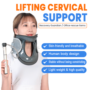 Penjepit leher kerah serviks plastik tiup, tinggi dapat diatur, peralatan rehabilitasi penjualan laris dengan pompa udara - Product Image 2