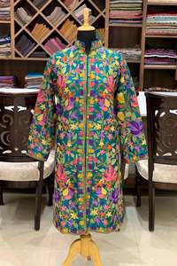 Kanya Libas Vintage Kantha Fine Quality Fashion Warm Printed Long Sleeve Cotton Indian/Pakistani Unisex Kaftan <b>Jacket</b> - Product Image 2