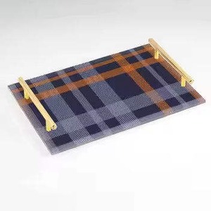 Serving Tray Platter With Sticker and Gold Metal Handle for <b>Restaurant</b> Food Serving Christmas Serving Tray - Product Image 6