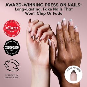 Faux <span class=keywords><strong>ongles</strong></span> à presser courts en amande brillants, 30 pièces, kit complet, prêts pour les vacances, bleus, 15 tailles, réutilisables, vente en gros - Product Image 2