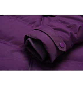 OEM Custom Logo Printed Women's Winter Breathable Turtleneck Puffer <b>Coat</b> Cropped Shiny Woven Weave Zipper Closure Solid Bubble - Product Image 5