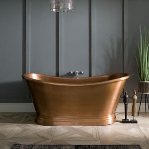 Bañera de cobre de Estilo Vintage hecha a mano antigua para interior de baño de lujo con acabado elegante y diseño real - Product Image 3