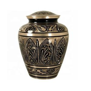 Avolon Brass Pink Memorial Cremation Urns Funeral <b>Supplies</b> for Human Ashes Adult From India Funeral Urn Pot - Product Image 2