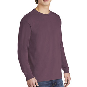 เสื้อยืดแขนยาวคอกลมผู้ชาย แฟชั่นใหม่ คุณภาพดี สไตล์ทันสมัย พิมพ์ลายโลโก้สีแดงเลือดหมู เสื้อยืดแขนยาวเต็มตัว - Product Image 5