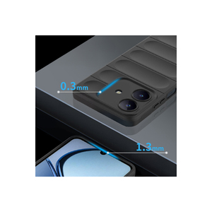 Funda de silicona TPU flexible negra al por mayor para Realme C63, cubierta trasera protectora con diseño étnico hueco, antihuellas. - Product Image 4