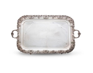 Elegant Looking Brass Serving <b>Tray</b> with <b>Silver</b> Plating Fancy Brass <b>Tray</b> Premium Quality Best Selling Plated <b>Tray</b> - Product Image 4