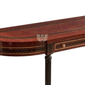 Luxury Handcrafted Classic <b>Console</b> <b>Table</b> with <b>Marble</b> Top, Slim Tapered Legs and Elegant Gilded Detailing - Product Image 5