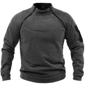 Sudaderas Cálidas de Manga Larga para Hombre, Estampadas, sin Capucha, de Color Sólido, Holgadas, para Exteriores, al por Mayor - Product Image 1