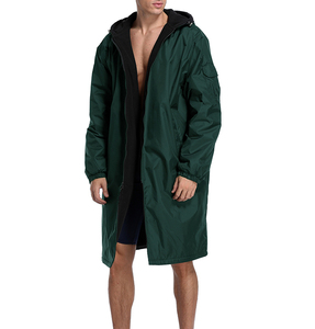 Heavy Warm Surf Jacket for <b>Men</b> Water Resistant Terry Towel Lining Swim Parka Waterproof Surf <b>Poncho</b> Swim Parka - Product Image 2