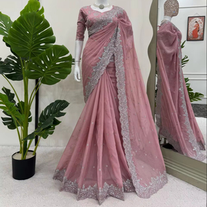 Haute qualité Banarasi doux soie Saree indien dernière conception pour la fête de mariage porter prix de gros du fabricant - Product Image 1