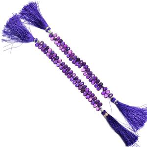 Perles d'améthyste AAA+ 7x5mm en forme de poire facettée, amande, briolette, améthyste africaine naturelle, pierres semi-précieuses pour la fabrication de bijoux - Product Image 3