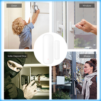 Detector Magnético Inalámbrico para Puertas y Ventanas, Control por Voz con Alexa/Google Home, Control por Aplicación Wi-Fi, Sin Hub/Sin Cámara, para Garaje/Hotel