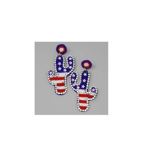 ต่างหูลูกปัดหลากสีต่างหูลูกปัดกลมสินค้าแฮนด์เมดขายดี - Product Image 6