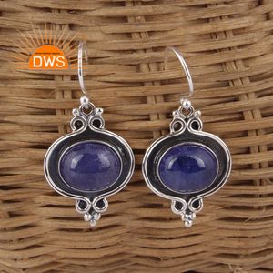 Dernier modèle de boucle d'oreille en argent sterling oxydé avec pierres précieuses en tanzanite naturelle Bijoux personnalisés pour femmes Cadeau pour elle - Product Image 3