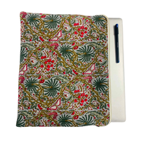 Housse pour ordinateur portable en coton matelassé imprimé au bloc, étui pour MacBook et tablette Pro, housse pour ordinateur portable faite à la main avec fermeture éclair, 12x16 pouces, pour voyage