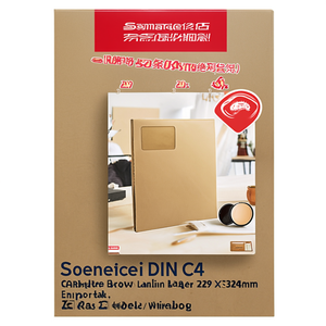 Sobres de Papel Lanolina Autoadhesivos Soennecken DIN C4, Color Marrón, 25 Unidades/Paquete, 229 x 324 mm, Ventana, 90 g/m², Bolsa de Envío - Product Image 2