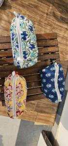 Women's Multicolor Floral <b>Quilted</b> <b>Makeup</b> <b>Bag</b> New Block Print Cotton Cosmetic Travel for Toiletry Gift <b>Bag</b> Zipper Closure Fashion - Product Image 4