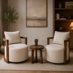 Juego de Sala de Estar Moderno de 3 Piezas, Sillones con Estructura de Madera y Mesa Lateral, Muebles de Lujo para Hostelería - Product Image 1