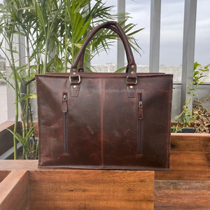 Bolso de mano de cuero de color hecho a mano de estilo Vintage, bolsos de compras marrones de alta calidad a la moda para mujer - Product Image 5