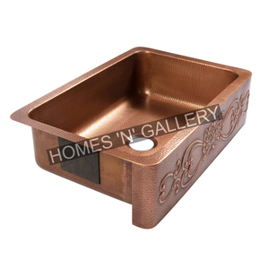 Customized Rectangle Shape Handmade Designer Basin Copper <b>Kitchen</b> <b>Sink</b> Classic Stylish <b>Kitchen</b> <b>Sink</b> Best Design Copper <b>Sink</b> - Product Image 5