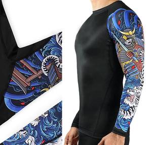Protège-éruptions abordables pour hommes Manches personnalisées Sublimation Imprimé O-Neck Slim Fit Compression Rash Guards en meilleure vente - Product Image 4