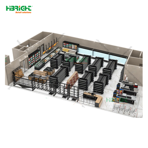 6-delige enkelzijdige metalen supermarkt schappenrek 1200mm breed voor supermarkten & winkels - Product Image 6