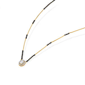 Mangalsutra moderne en diamant plaqué or - Product Image 4