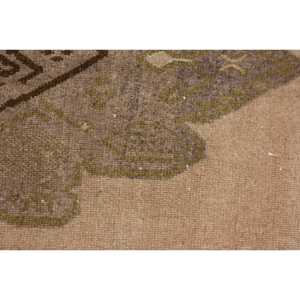 Alfombra Turca Vintage de Lana Marrón, 3.9x10.9 pies - Product Image 5