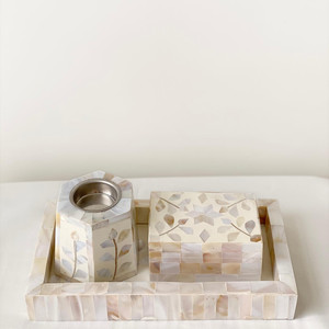 Ensemble de brûleur d'encens mère de perle de haute qualité, incrustation de serpillière, support d'encens, incrustation de coquille de mer, Bakhoor, cadeaux arabes pour le Ramadan Eid - Product Image 1