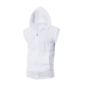 Débardeur à capuche sans manches pour hommes Sweats à capuche personnalisés de haute qualité pour hommes - Product Image 1