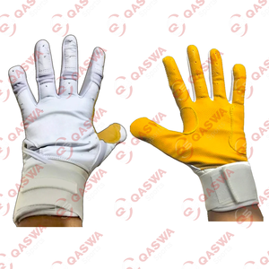 Guantes de bateo de béisbol de color rosa y blanco de cuero de vaca con puño corto Diseño personalizado y logotipo Guantes deportivos de cuero para exteriores - Product Image 6
