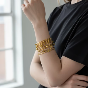 Best Selling Trendy Wedding Imitation <b>Pearl</b> Gold Plated Bangle <b>Bracelet</b> Set Kundan Look Ready to Ship <b>for</b> Global Export - Product Image 2