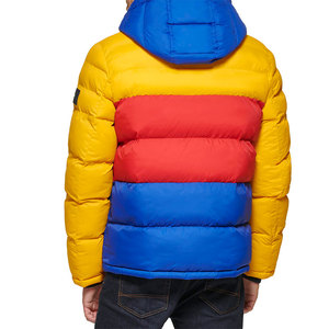 New Arrival Men's Winter Quilted Puffer Jacket Standard <b>Black</b> Hooded <b>Windbreaker</b> Stand Collar Breathable Eco-Friendly Long High - Product Image 2