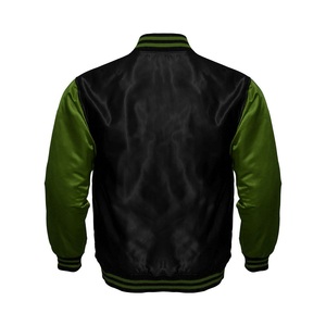Chaqueta de béisbol de satén Letterman Varsity para hombre, ropa deportiva de invierno con adorno a rayas, decoración bordada, chaqueta Bomber de lona - Product Image 5