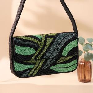 Luxury Clutch Purses Wholesale Crystal Leather Shoulder <b>Bags</b> with Beading Decoration Diamond Accented Wedding Party Satin Lining - Product Image 4