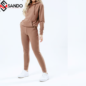 ชุดออกกำลังกายผ้าฝ้ายทำจากฝรั่งเศสเทอร์รี่ใส่ไปยิมเสื้อสเวตเตอร์มีฮู้ดระบายอากาศได้ดีมีโลโก้ตาม100% กางเกงซักได้ไซส์ใหญ่พิเศษ - Product Image 1