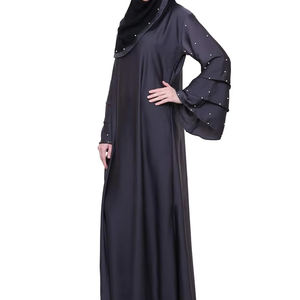 Abaya pour femmes, prix de gros, décontractée, respirante, légère, à séchage rapide, manches longues, couleur unie, imprimé numérique, nouveau design, musulmane - Product Image 5