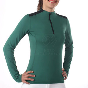 Camisa de espectáculo con cremallera para mujer de alta calidad, tela transpirable de primera calidad y sensación ligera, camisa de equitación para mujer - Product Image 1