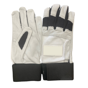 Gants de frappe de baseball de couleur noire en cuir à manchette longue Protection complète des mains des doigts Gants de frappe de baseball de haute qualité - Product Image 3