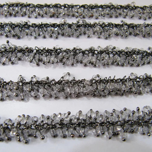 1 Pied en laiton Raisin Rondelle à facettes perlée Chapelet Chaîne de perles Haute qualité Argent Or Noir Placage Prix de gros - Product Image 1