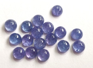 Natural Tanzanite Round 6mm Cabochon - Loose Tanzanite Round Top Quality - Product Image 5