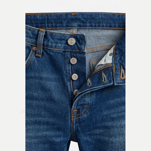 OEM <b>Men's</b> Comfortable 100% Cotton Denim Pant Custom Color Straight <b>Jean</b> <b>Embroidered</b> Button Waterproof Breathable Winter Bulk - Product Image 4