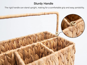 Organizador de cubiertos de jacinto de agua natural tejido a mano de precio competitivo con asa de Vietnam - Product Image 3