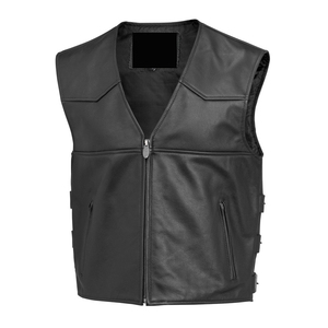 Nuevo diseño de solapa estilo de moda motocicleta cuero chaleco manga chaqueta mujeres hombres - Product Image 4