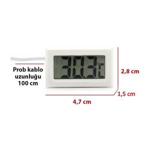 Thermomètre numérique miniature AEK-Tech pour barbecue et maison - Affichage LCD, matériau ABS, moniteur de température intérieure - Product Image 4