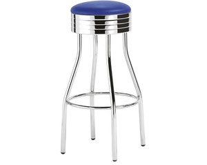 Tabouret <span class=keywords><strong>de</strong></span> <span class=keywords><strong>bar</strong></span> rétro chromé avec siège en PU rouge, style américain des années 1950, <span class=keywords><strong>chaise</strong></span> haute <span class=keywords><strong>de</strong></span> <span class=keywords><strong>bar</strong></span> pour restaurant, café, pub et <span class=keywords><strong>bar</strong></span> à thème - Product Image 6