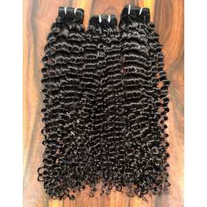 Extensions de Cheveux Humains Indiens Vierges 100% Crépus Bouclés Alignés Cuticules High Fi Vagues Naturelles Doux Plat Trame Brut Frontal Perruques Dentelle - Product Image 3