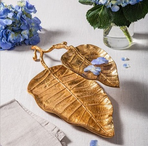 Support décoratif pour fruits en forme de feuille, finition de qualité supérieure, taille personnalisable, vaisselle de haute qualité, bol en forme de feuille pour la décoration de la maison, type de vaisselle - Product Image 1