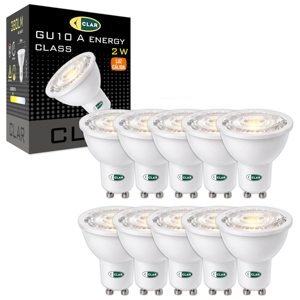Lampadina LED GU10 2W a Risparmio Energetico, Faretto in Alluminio, Lampada da Incasso per Illuminazione Interna, Classe Energetica A - Product Image 1
